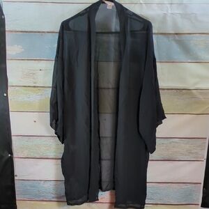 Victoria Secret Women's Black Sheer Robe